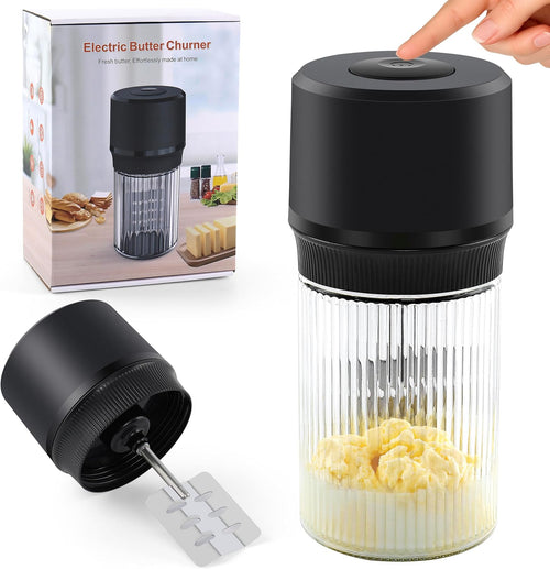 Electric Butter Churner One-Touch Maker 1L Glass Jar