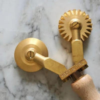 LA GONDOLA Brass & Wood Wheel Cutter - Pasta Making Tool for Home and Business | Italy Made Pasta Cutting Tool | Ravioli Cutter thumbnail 8