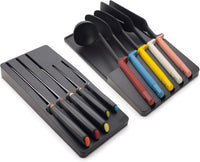 Joseph Joseph Elevate Utensil & Knife 10-piece Set, in Drawer Utensils Organisation Storage, Black/Multicolour thumbnail 1