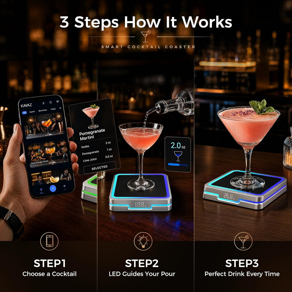Smart Cocktail Maker LED Guided Mixing Device with App Control - View 3