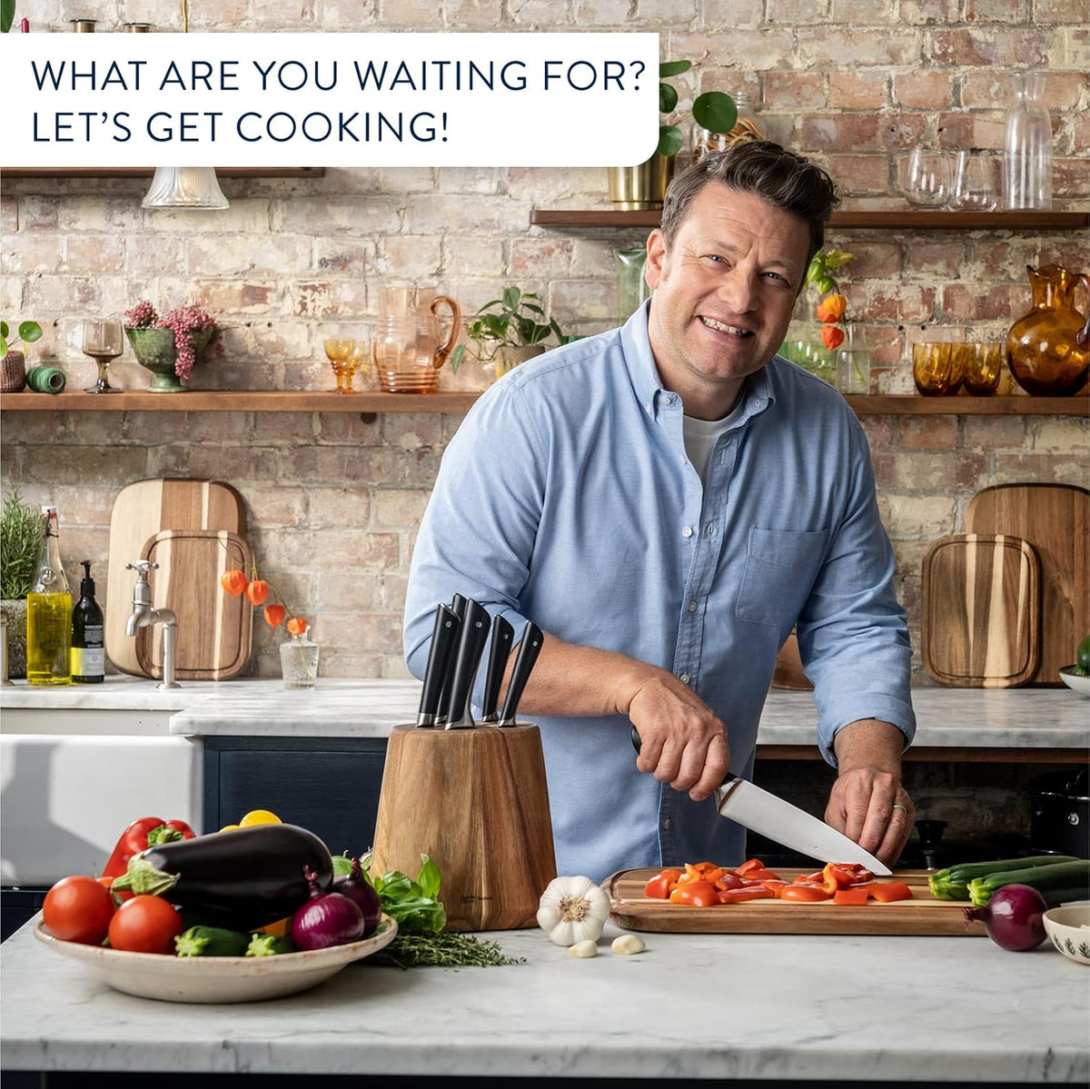 Tefal Jamie Oliver 3-Piece Kitchen Knife Set, Chef, Utility, Paring — image 6