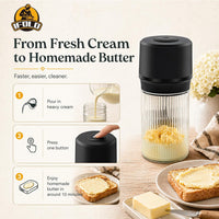 Electric Butter Churner One-Touch Maker 1L Glass Jar thumbnail 2